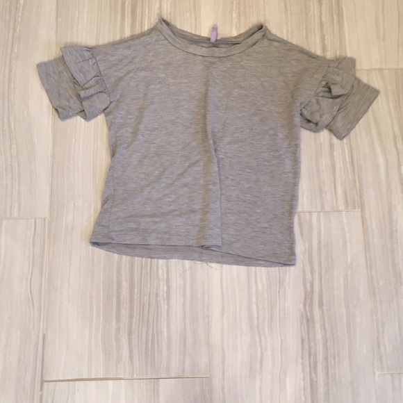 Grey Ruffle Sleeve Top - Picture 1 of 1